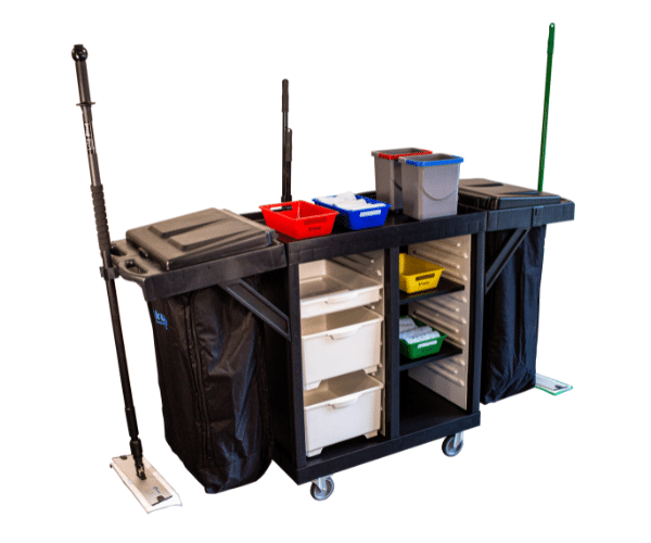 18287-montado-CARRO-CAMAREIRO-LINHA-UTILITY-BLACK-PRATELEIRA-E-GAVETEIRO-E-DOIS-COLETORES-BOLSA-SEM-PORTA-KUNBER