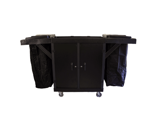 CARRO-CAMAREIRO-LINHA-UTILITY-BLACK-02-PRATELEIRAS-E-DOIS-COLETORES-BOLSA-COM-PORTA-KUNBER-1